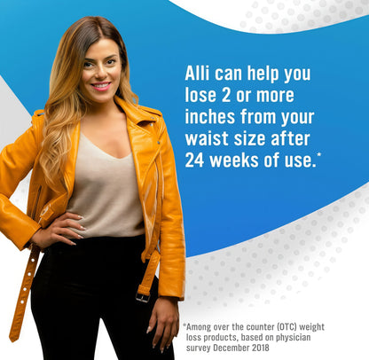 alli Weight Loss Diet Pills, Orlistat 60mg Capsules, Non Prescription WeightLoss Aid